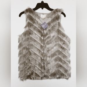 Skies Are Blue Faux Fur Vest Sz L